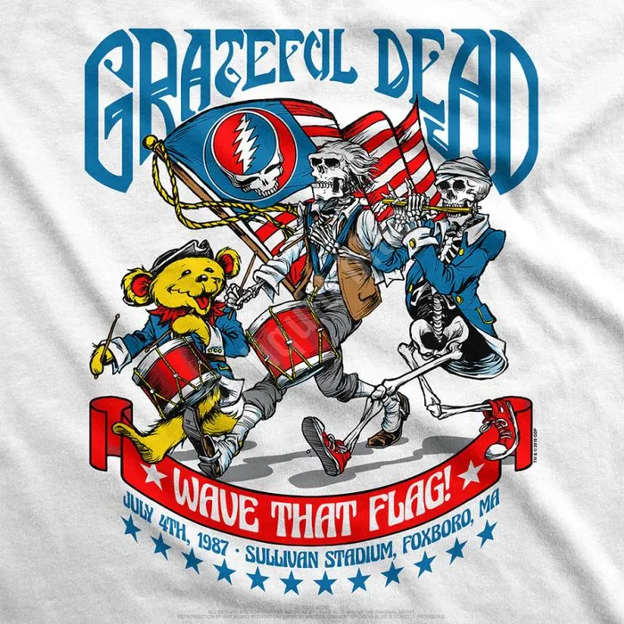 Liquid Blue TShirt Men 4th Of July White TShirt