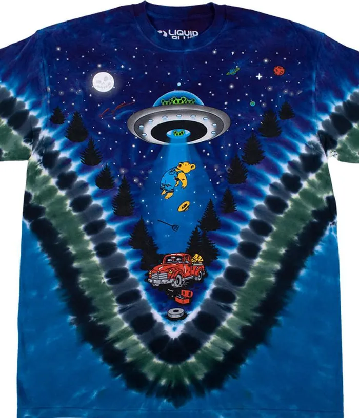 Liquid Blue TShirt Men Abduction TieDye TShirt