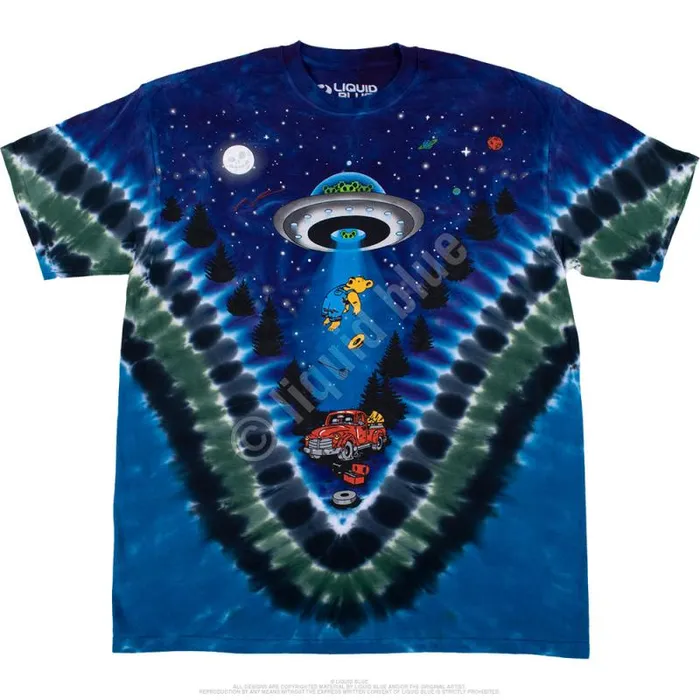 Liquid Blue TShirt Men Abduction TieDye TShirt