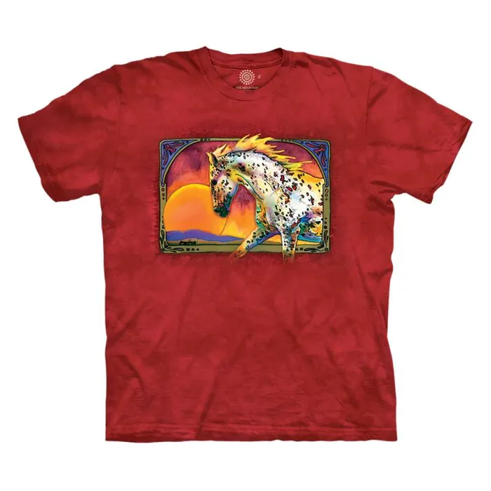 Liquid Blue TShirt Men Chasing The Sun Classic Cotton TShirt