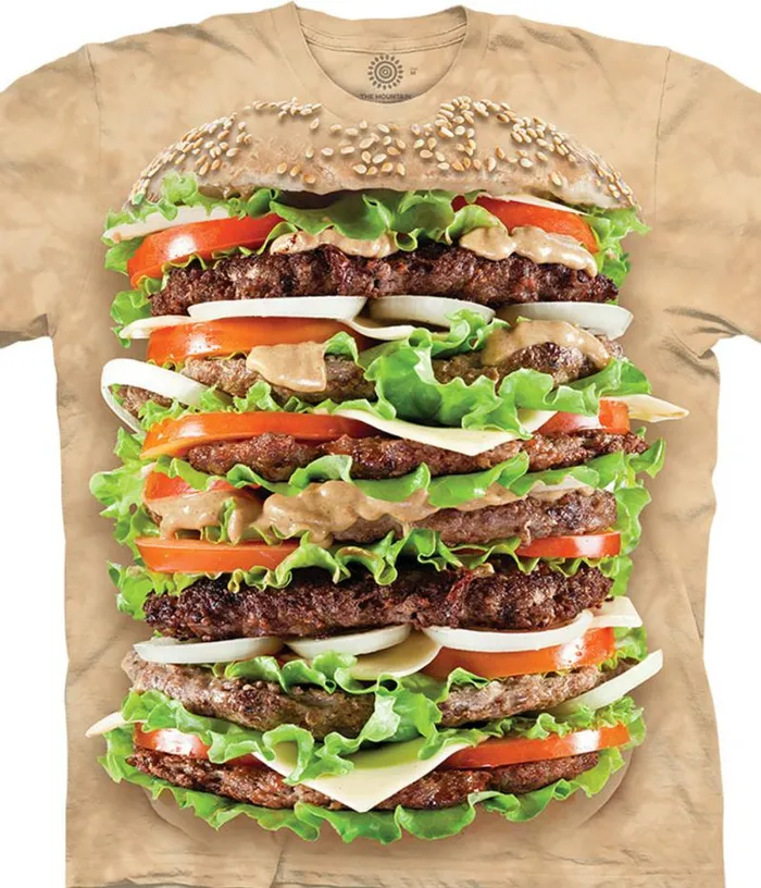 Liquid Blue TShirt Men Epic Burger Classic Cotton TShirt