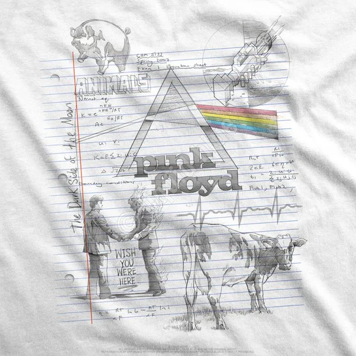 Liquid Blue TShirt Men Floyd Sketch White TShirt