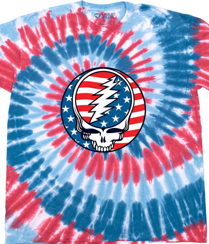 Liquid Blue TShirt Men Glory Spiral TieDye TShirt