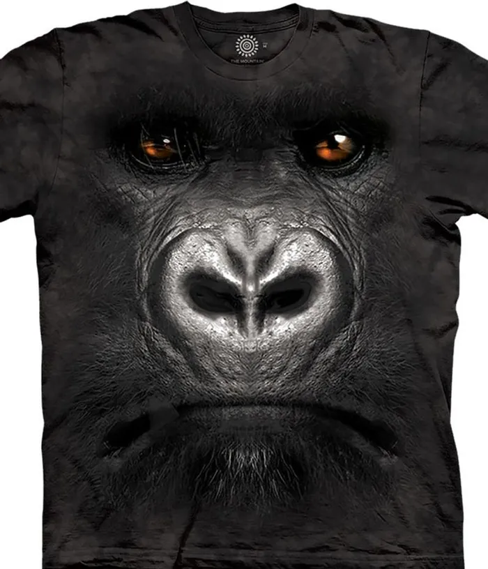 Liquid Blue TShirt Men Gorilla Face Classic Cotton TShirt