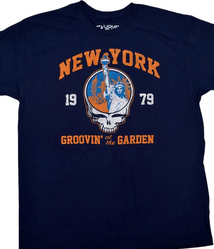 Liquid Blue TShirt Men Groovin At The Garden Navy TShirt