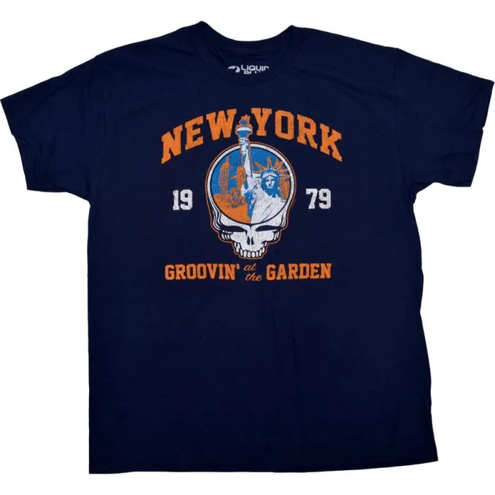 Liquid Blue TShirt Men Groovin At The Garden Navy TShirt