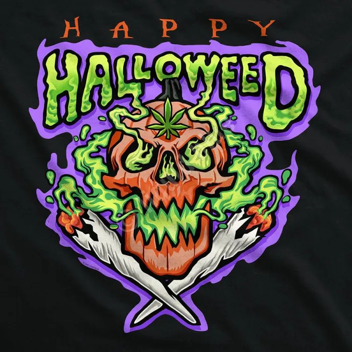 Liquid Blue TShirt Men Halloweed Skull Black TShirt