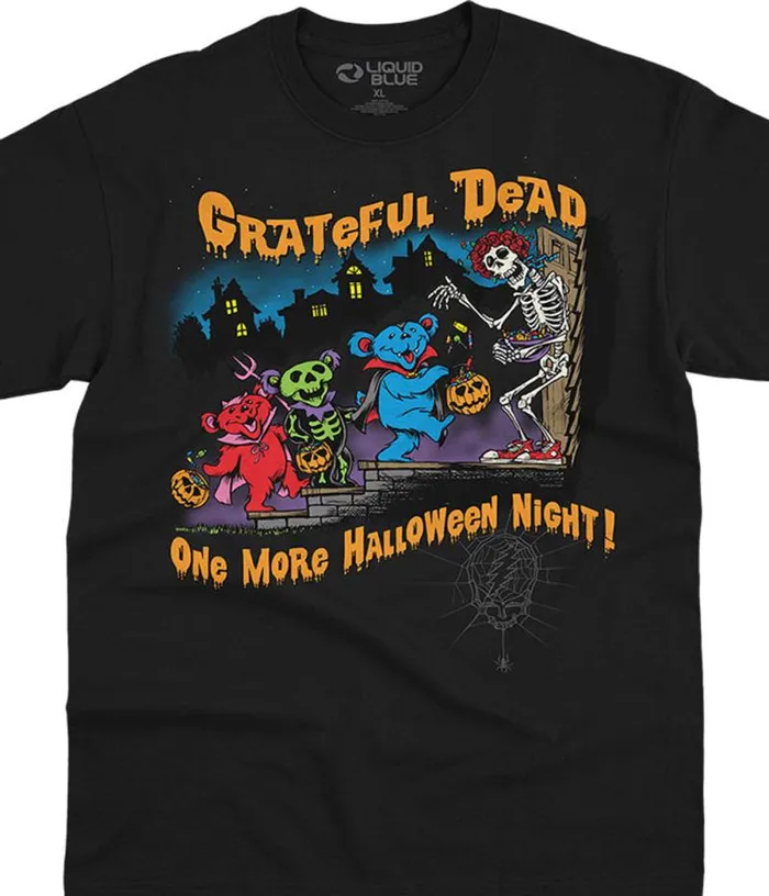 Liquid Blue TShirt Men Halloween Night Black TShirt