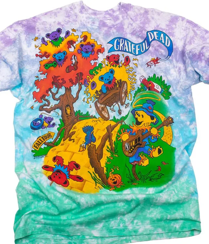 Liquid Blue TShirt Men Hayride 93 Rise and Fall Tour TieDye TShirt