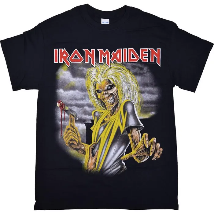Liquid Blue TShirt Men Iron Maiden Killers Black TShirt