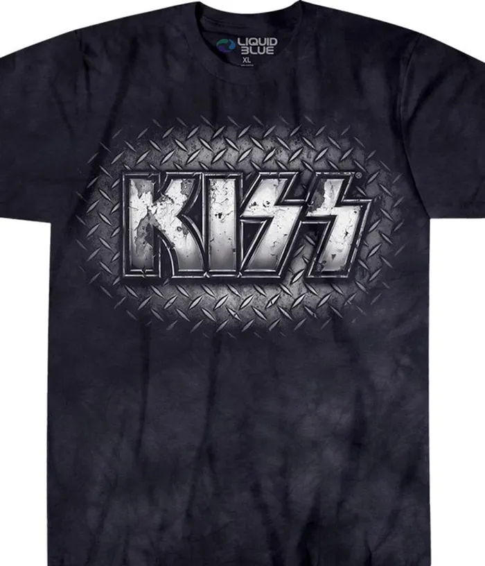Liquid Blue TShirt Men KISS Metal TieDye TShirt