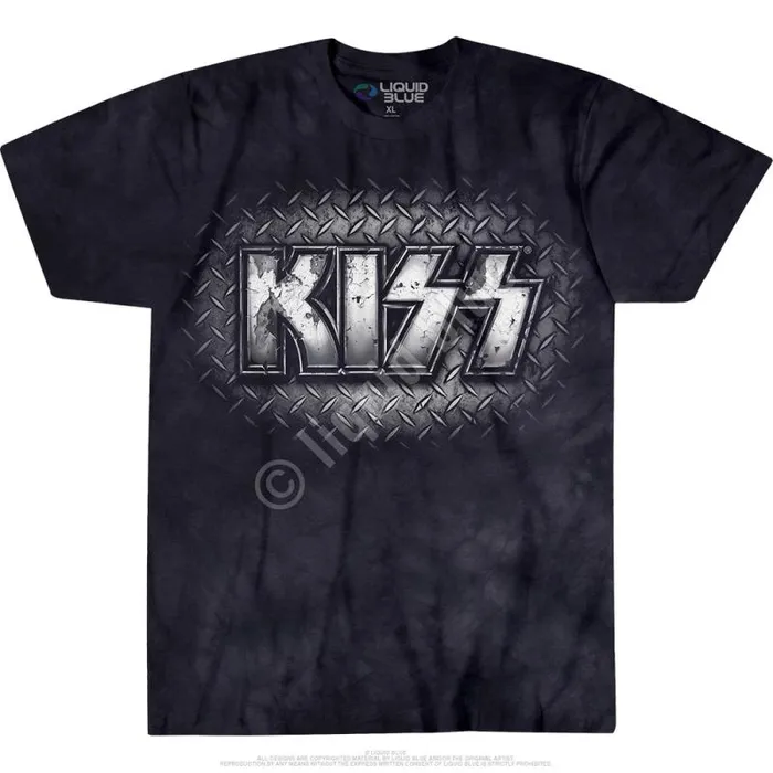 Liquid Blue TShirt Men KISS Metal TieDye TShirt