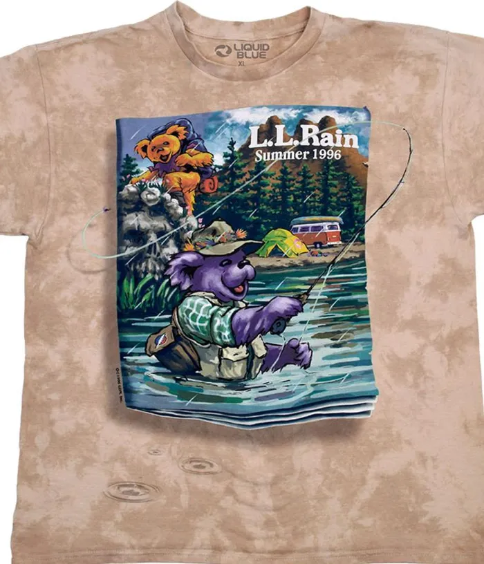 Liquid Blue TShirt Men LL Rain TieDye TShirt