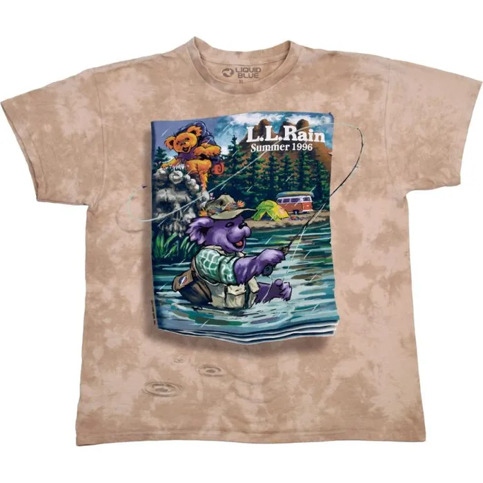 Liquid Blue TShirt Men LL Rain TieDye TShirt