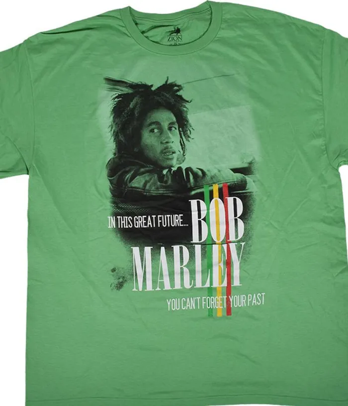 Liquid Blue TShirt Men Marley Forget The Past Green TShirt