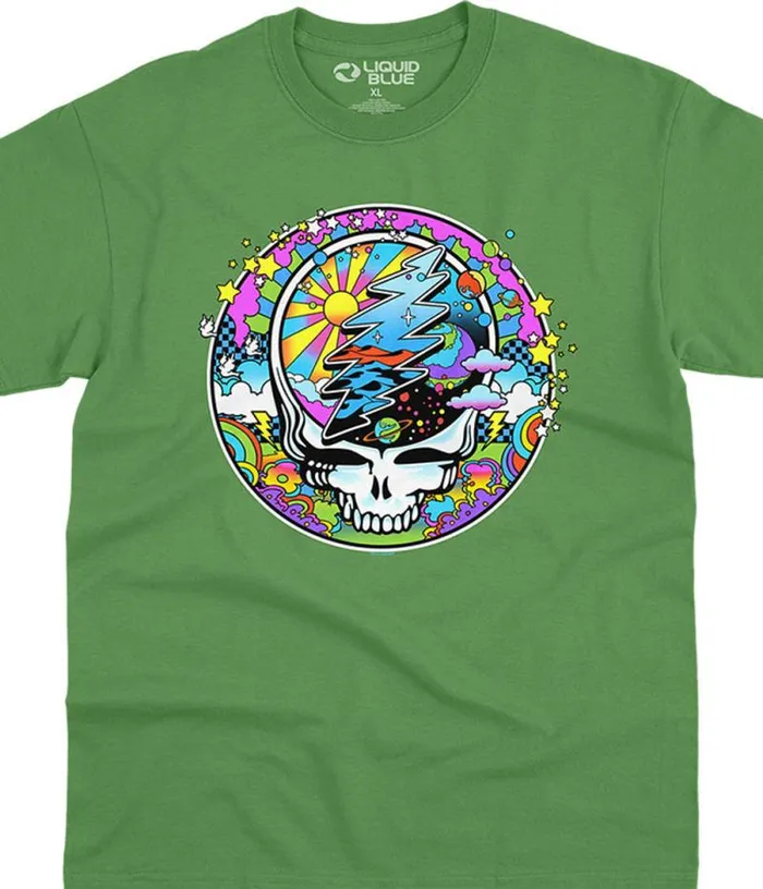 Liquid Blue TShirt Men Mod Max SYFace Green TShirt