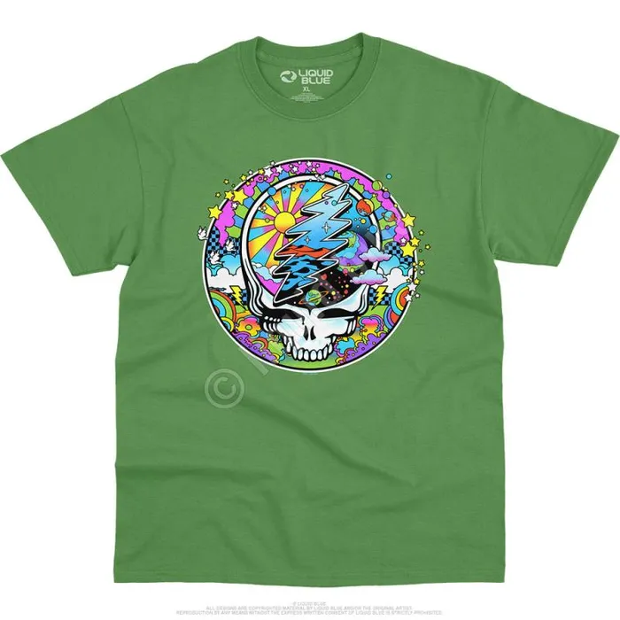 Liquid Blue TShirt Men Mod Max SYFace Green TShirt