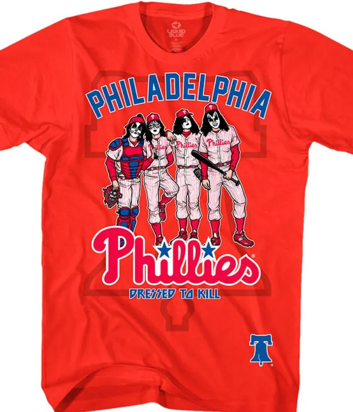 Liquid Blue TShirt Men Philadelphia Phillies Dressed To Kill Red TShirt