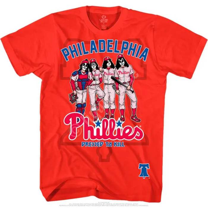 Liquid Blue TShirt Men Philadelphia Phillies Dressed To Kill Red TShirt