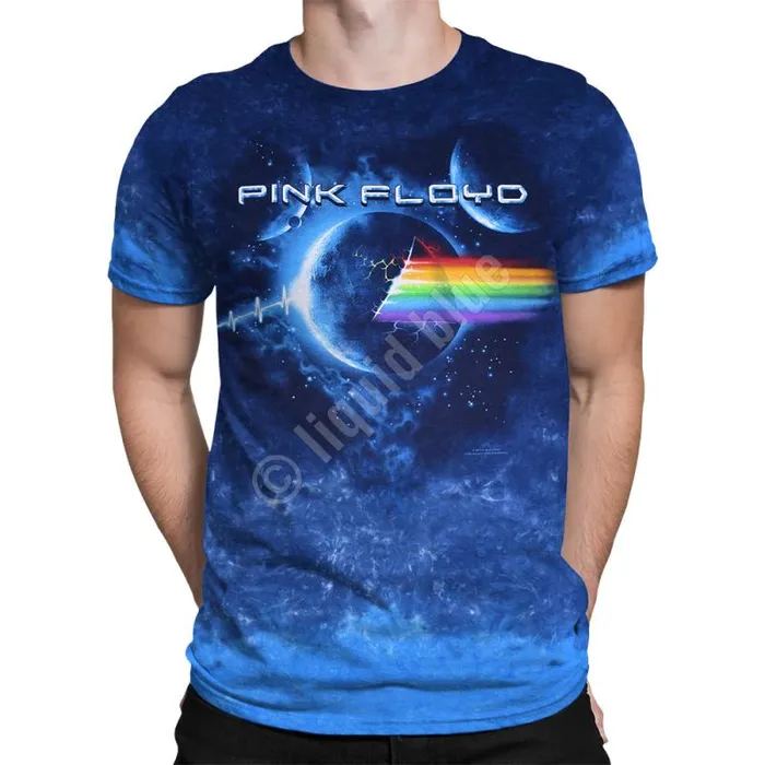 Liquid Blue TShirt Men Pulse Explosion TieDye TShirt