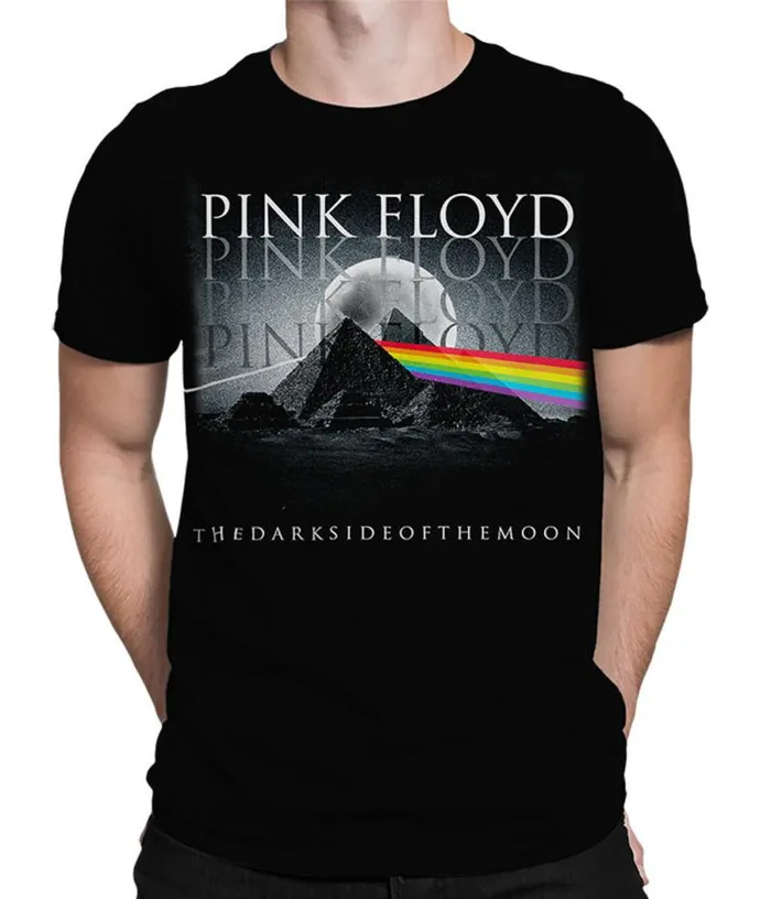 Liquid Blue TShirt Men Pyramid Spectrum Black TShirt
