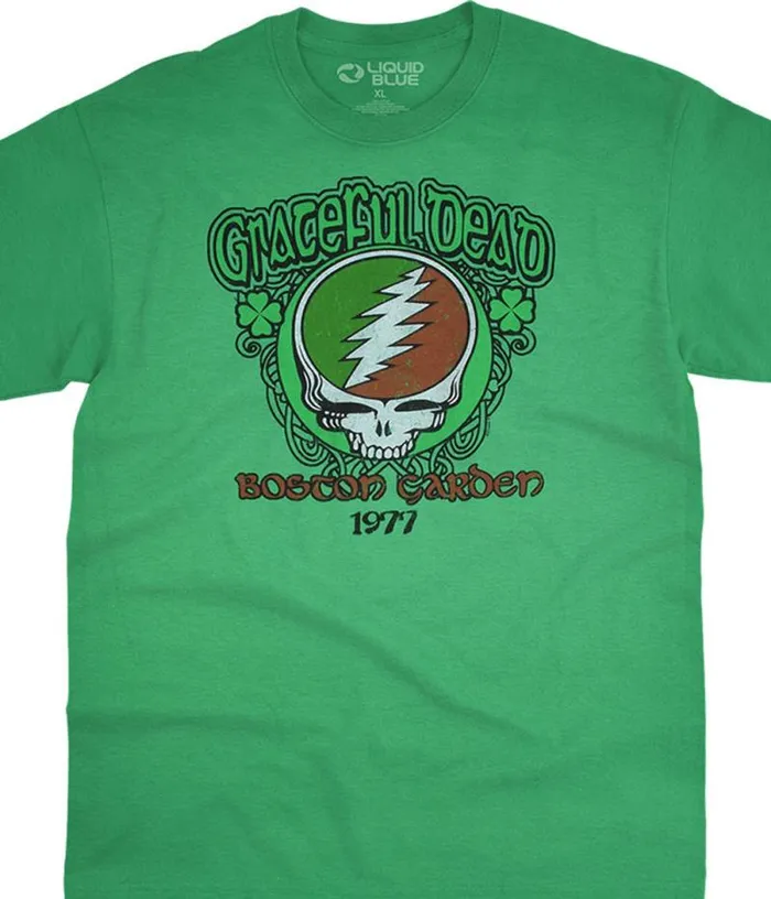 Liquid Blue TShirt Men Shamrock 77 Green TShirt
