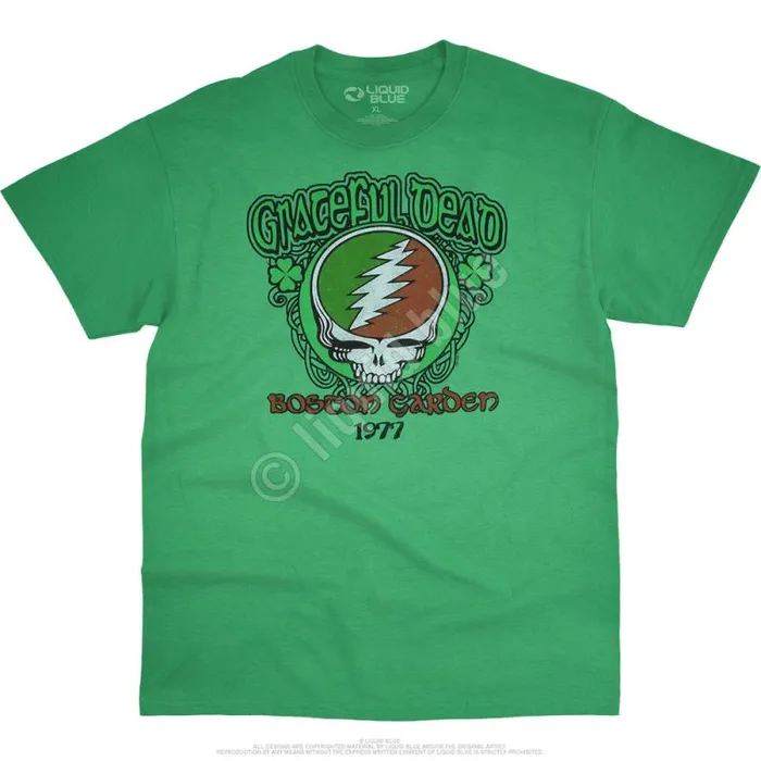 Liquid Blue TShirt Men Shamrock 77 Green TShirt
