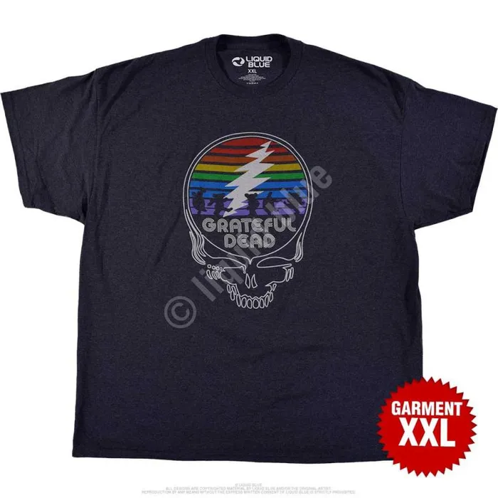 Liquid Blue TShirt Men Spectrum SYF Grey TShirt