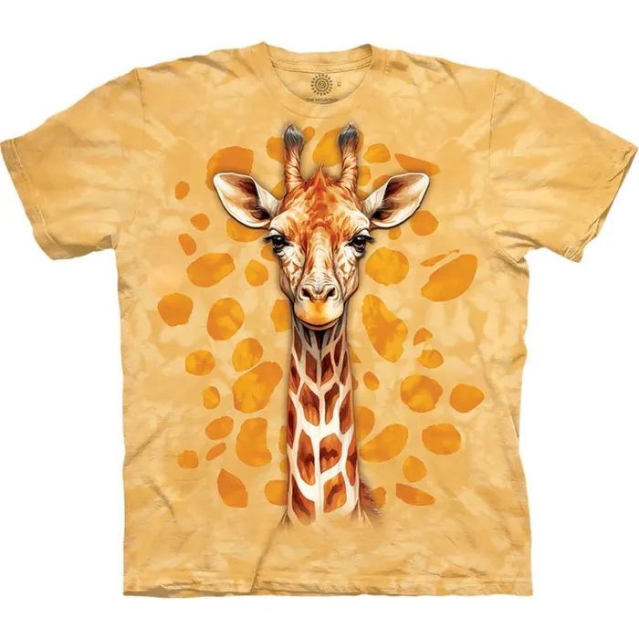 Liquid Blue TShirt Men Spotted Giraffe Classic Cotton TShirt