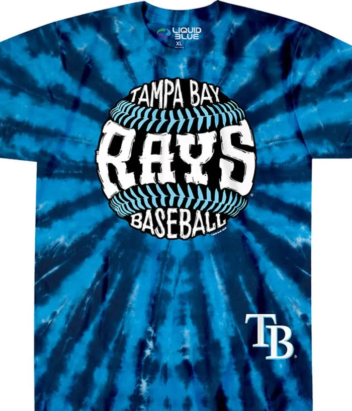 Liquid Blue TShirt Men Tampa Bay Rays Burst TieDye TShirt