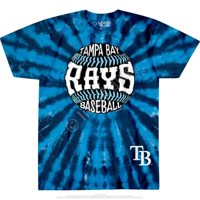 Liquid Blue TShirt Men Tampa Bay Rays Burst TieDye TShirt