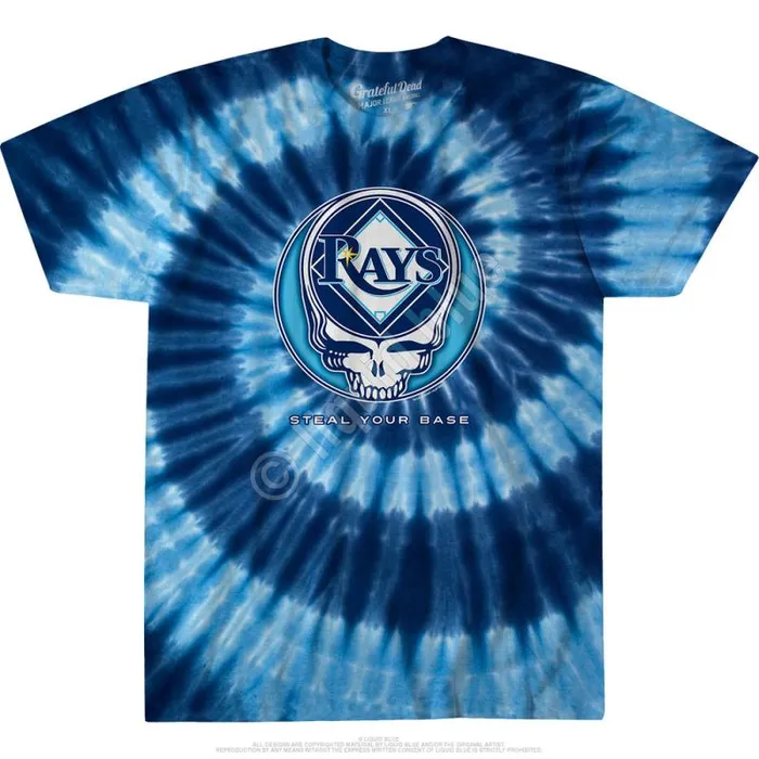 Liquid Blue TShirt Men Tampa Bay Rays Steal Your Base TieDye TShirt