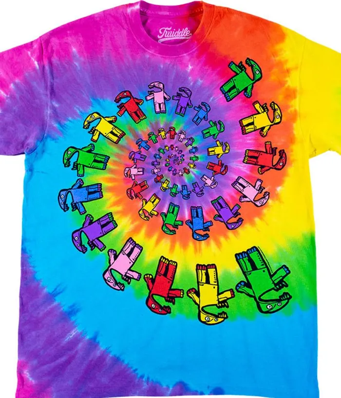Liquid Blue TShirt Men Twiddle Spiral TieDye TShirt