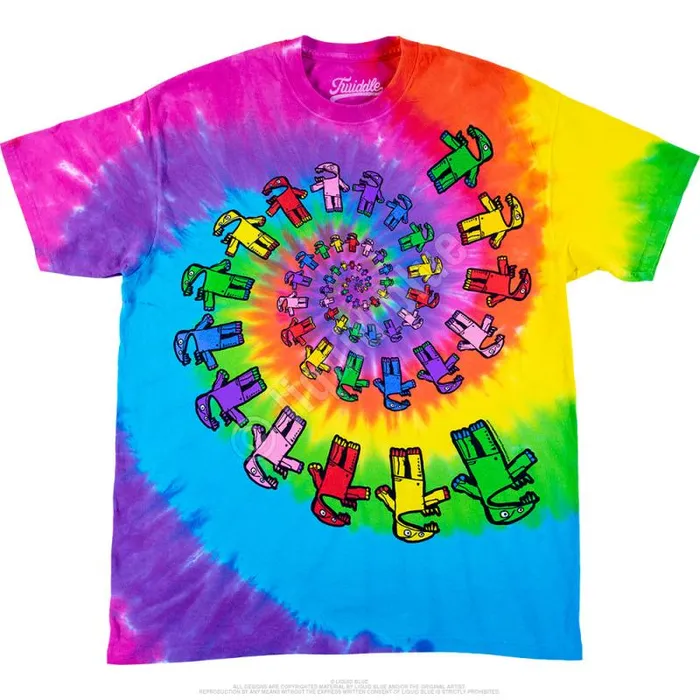 Liquid Blue TShirt Men Twiddle Spiral TieDye TShirt