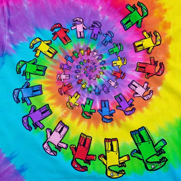 Liquid Blue TShirt Men Twiddle Spiral TieDye TShirt