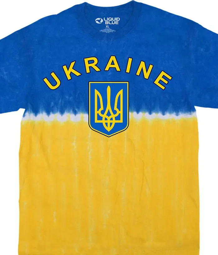 Liquid Blue TShirt Men Ukraine TieDye TShirt