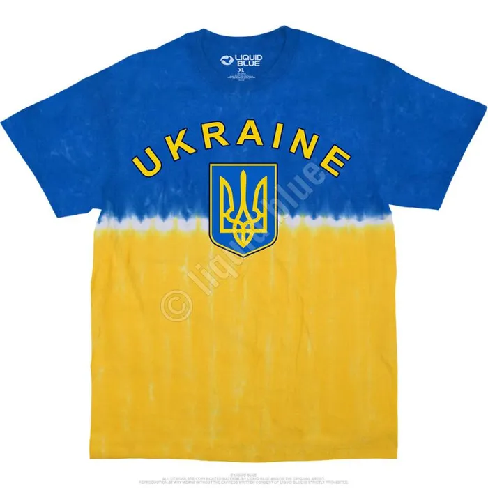 Liquid Blue TShirt Men Ukraine TieDye TShirt