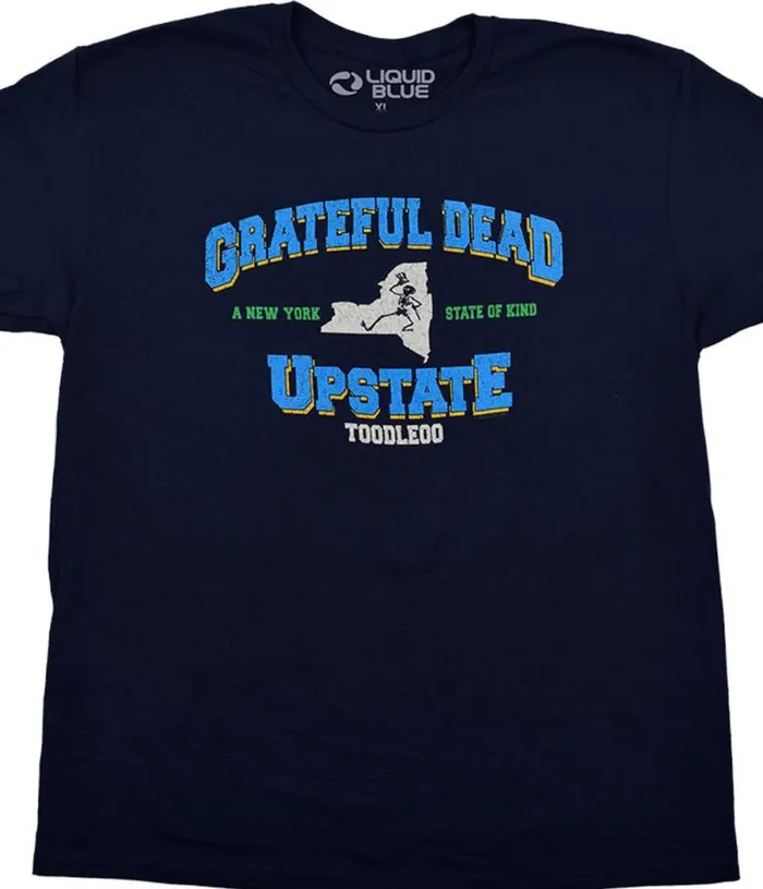 Liquid Blue TShirt Men Upstate NY Navy TShirt