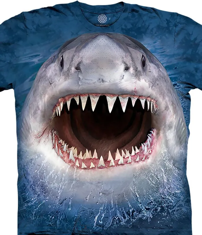 Liquid Blue TShirt Men Wicked Nasty Shark Classic Cotton TShirt