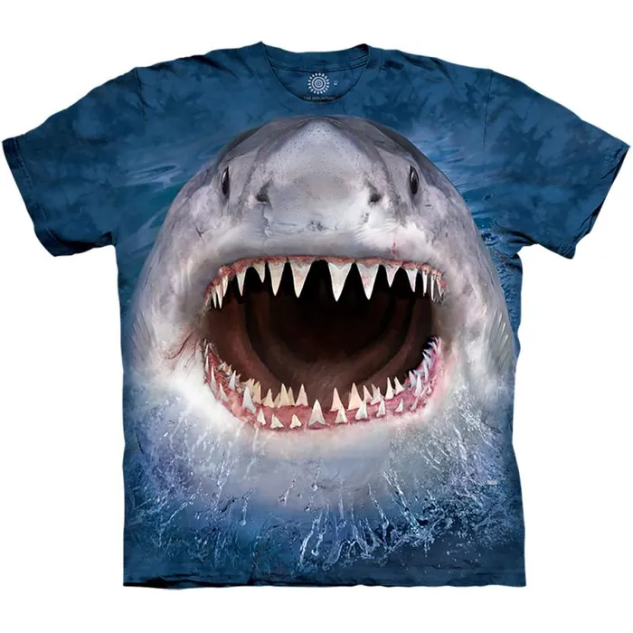 Liquid Blue TShirt Men Wicked Nasty Shark Classic Cotton TShirt