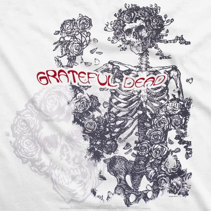 Liquid Blue TShirt Men Woodcut Redux White TShirt