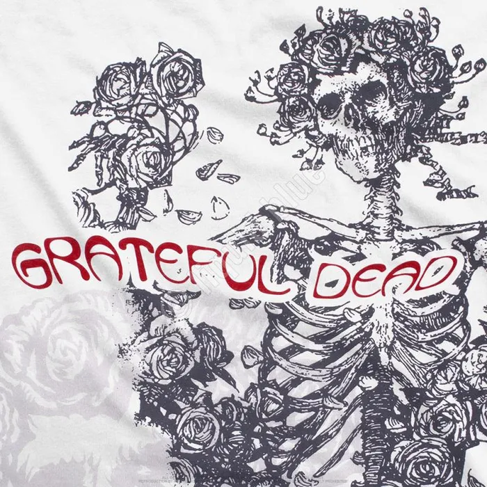 Liquid Blue TShirt Men Woodcut Redux White TShirt