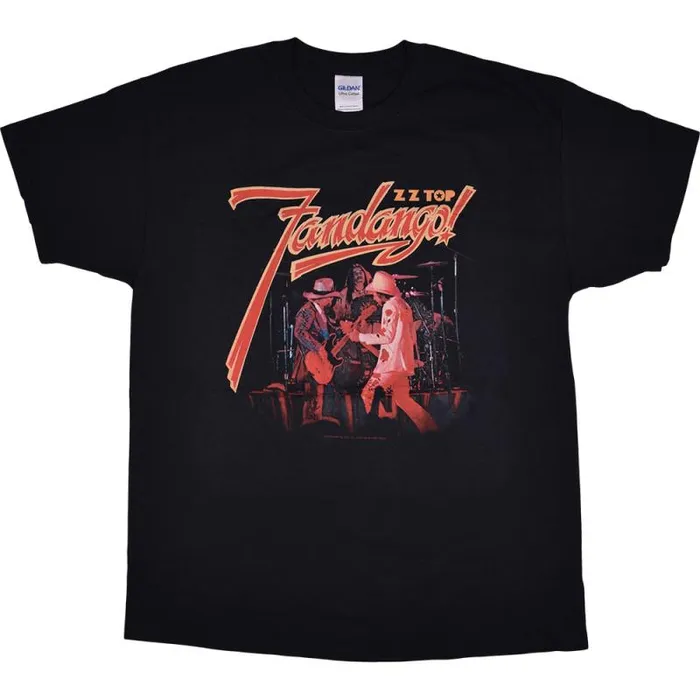 Liquid Blue TShirt Men ZZ Top Fandango Black TShirt