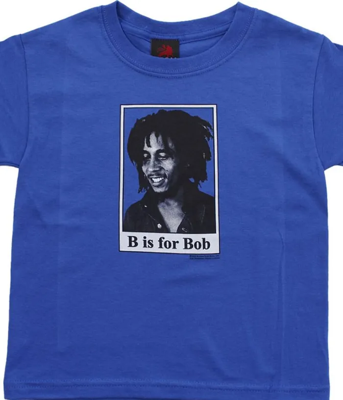 Liquid Blue Toddler Kids B Is For Bob Toddler Blue TShirt