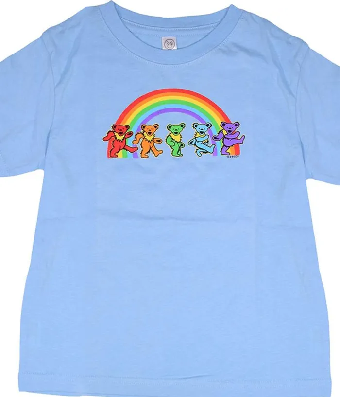 Liquid Blue Toddler Kids GD Rainbow Bears Blue Toddler TShirt