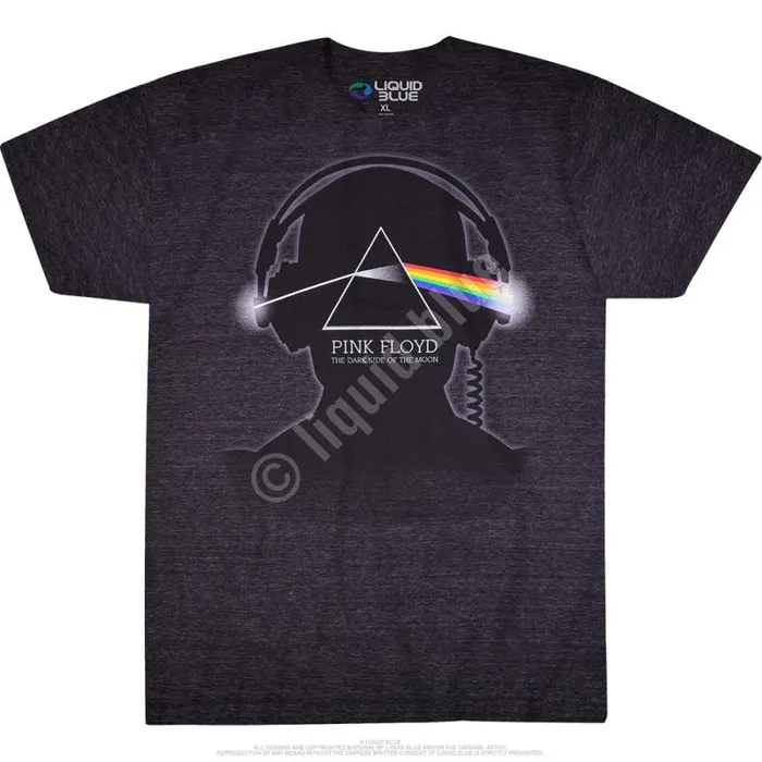 Liquid Blue TriBlend TShirt Men Dark Side Beats Dark Heather TriBlend TShirt