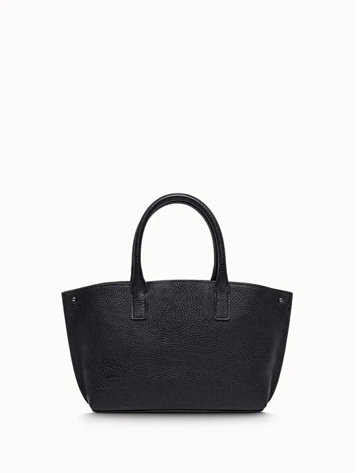 Little Ai Messenger Bag In Cervocalf Leather Black Women Akris Top Handle Bags