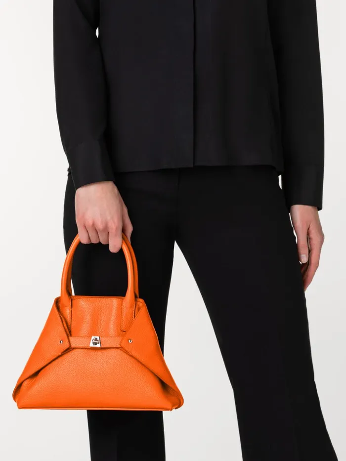 Little Ai Messenger Bag In Leather Zinnia Women Akris Crossbody Bags