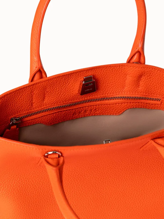 Little Ai Messenger Bag In Leather Zinnia Women Akris Crossbody Bags