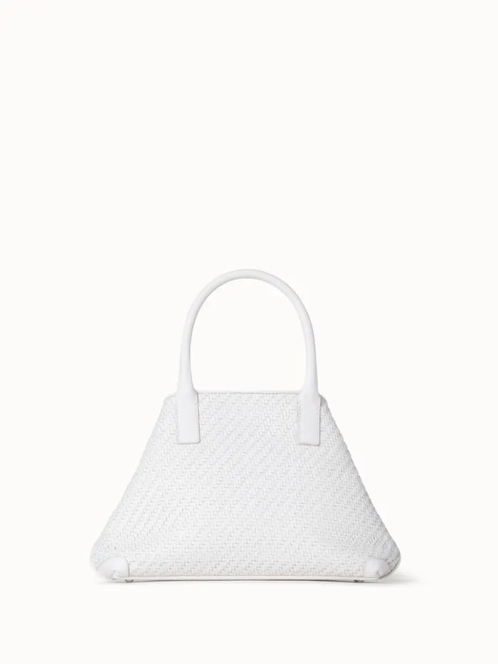 Little Ai Top Handle Bag In Woven Leather Ecru Women Akris Crossbody Bags